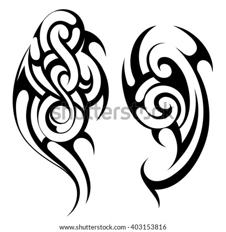 Traditional Maori Tattoo Design Taniwha Face Stock Vector 144778726 ...