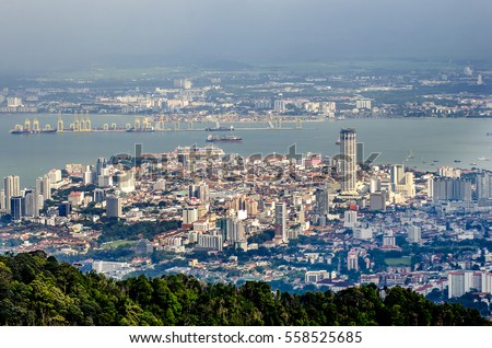 Top View Georgetown View Penang Hill Stock Photo 558525685 - Shutterstock