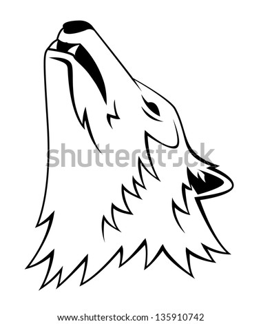 wolf howling by Fun Way Illustration, via Shutterstock | Wolf howling ...