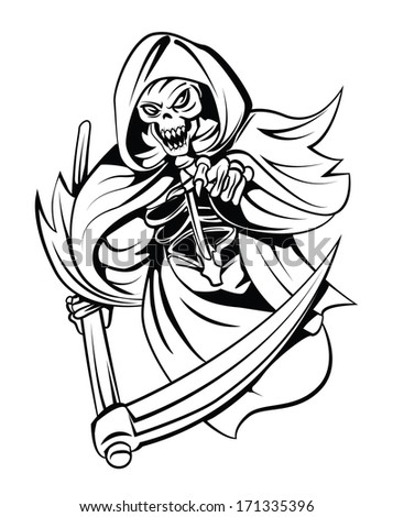 Tribal Grim Reaper Stock Vector 48307576 - Shutterstock