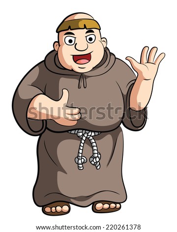 Monk Stock Vector 220261378 - Shutterstock