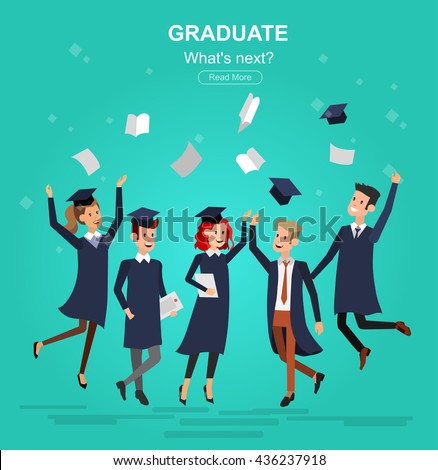 school graduate vector impact University Vector Character Students Graduation Graduate