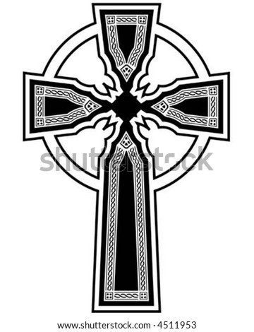 Vector Graphic Illustration Celtic Cross Highly Stock Vector 187491161 ...