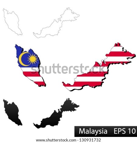 Malaysia Map Stock Photos, Images, & Pictures | Shutterstock