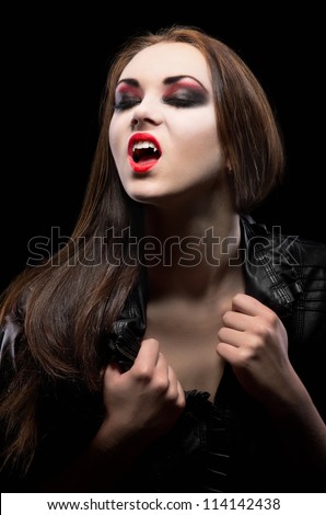 Young Beautiful Vampire Woman Isolated Stock Photo 114142438 - Shutterstock
