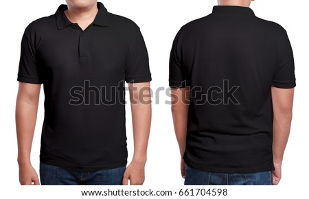 Download Black Polo Tshirt Mock Up Front Stock Photo (Royalty Free ...