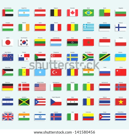 Flags Africa Complete Set Flags Original Stock Vector 49692580 ...