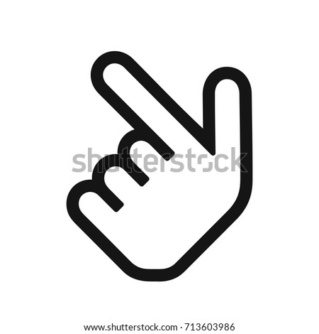 Gesture View Outlined Pixel Perfect Wellcrafted 스톡 벡터 572733946