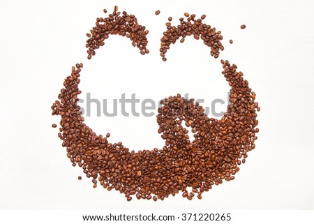 Happy Coffee Smilie Face Beans Arranged Like A Happy Coffee Smilie Face Beans Arranged Like A