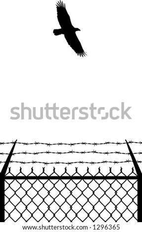 Prison Fence Graphic vector silhouette graphic depicting prison fence stock vector Prison Fence Graphic vector silhouette graphic depicting prison fence stock vector