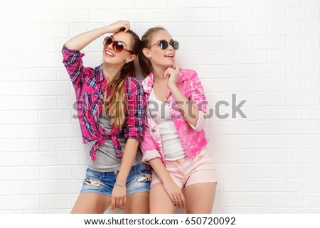 Portrait of two young girls