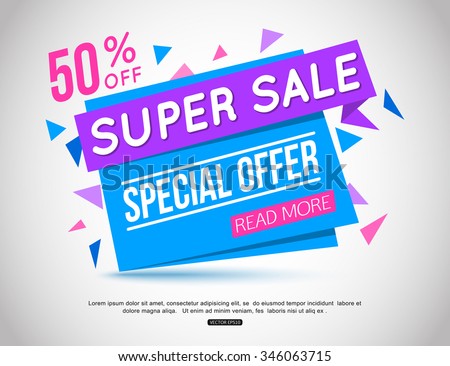 vector valentines sticker Stock Template Special Banner 50 Sale Offer Vector