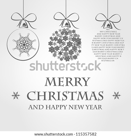 Merry Christmas Template Stock Vector 115357582 - Shutterstock