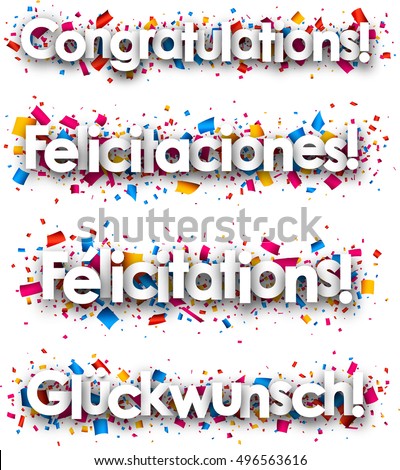 in german congratulation word Royalty Free Congratulation German Images Stock Images, In