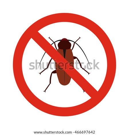 No Bugs Sign Prohibition Symbol Pest Stock Vector 343473173 - Shutterstock