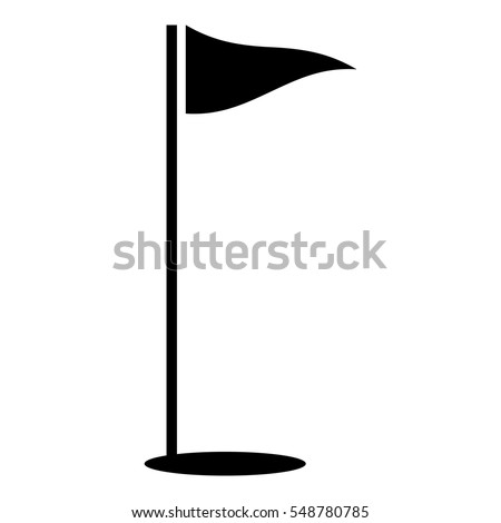 Golf Flag Icon Simple Illustration Golf Stock Vector 548780785 ...