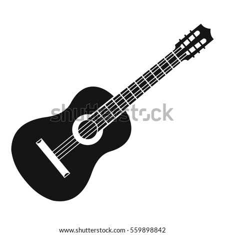 Guitar icon. Simple illustration of guitar icon for web