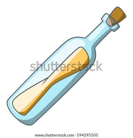 Message Bottle Icon Cartoon Illustration Message Stock Illustration ...