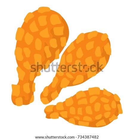 Grilled Chicken Leg Icon Cartoon Illustration Stock Vector 562464982