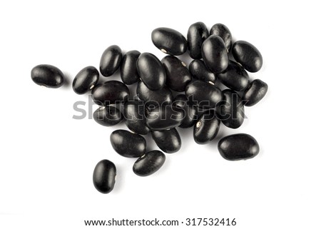 black beans isolated