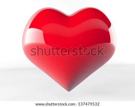 Red Heart Shape Love Symbol Classic Stock Illustration 69732334 ...