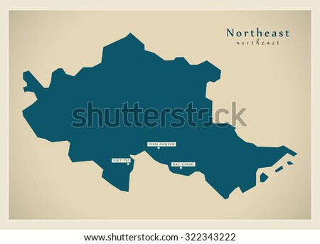 Modern Map - Northeast VN