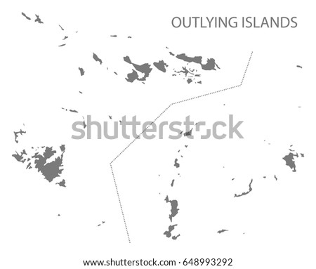 Us Virgin Islands Map Grey Stock Vector 456061726 - Shutterstock