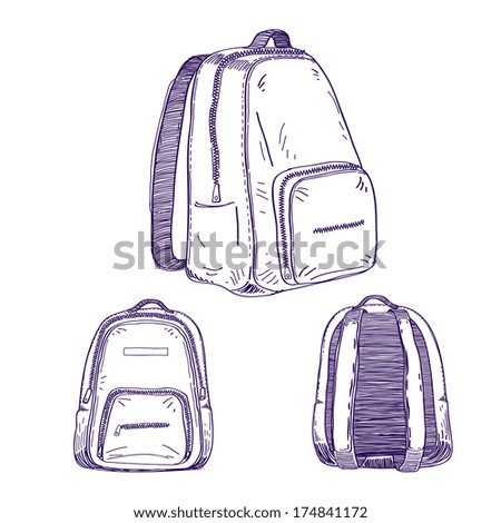 Stationery Drawing Tools Doodle Sketch Style Stock Vector 166914161 ...