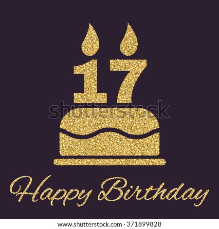 Birthday Cake Candles Form Number 17 Stock Vector 371899828 - Shutterstock