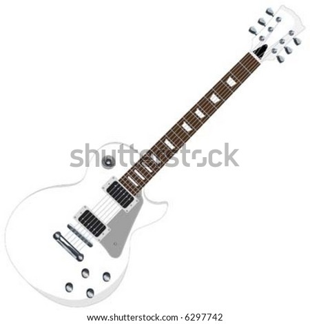 Hand Drawn Electric Guitar On White Stock Vector 150657101 - Shutterstock