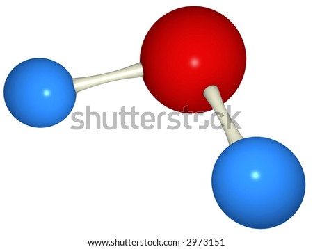 Water H2o Molecule Representation Over White Stock Illustration 2973151 ...