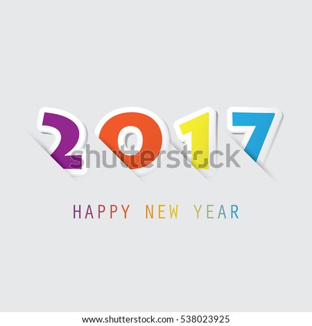 Simple Colorful New Year Card Cover Stock Vector 538023925 ... Simple Colorful New Year Card Cover Stock Vector 538023925 ...