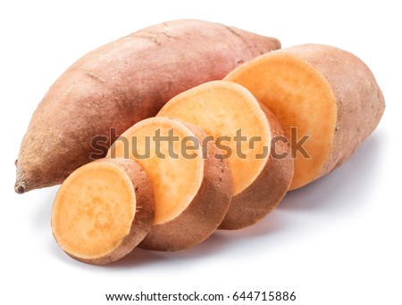 Sweet potato. Isolated on a white background.
