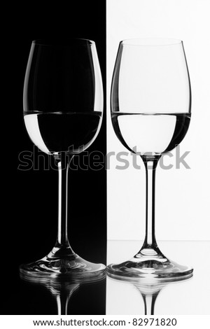 Two Wine Glasses Backlight On Black Stock Photo 785532 - Shutterstock