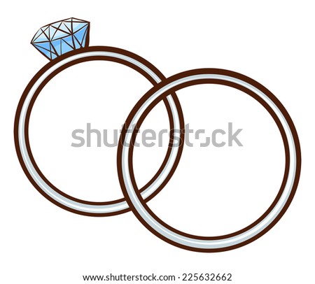 Sketch Pencil Wedding Rings Stock Vector 107261126 - Shutterstock