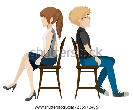 People Sitting Back Stock Images, Royalty-Free Images & Vectors