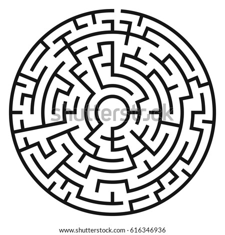 vector labyrinth circle Vectors Stock Labyrinth Free Images & Royalty Images,