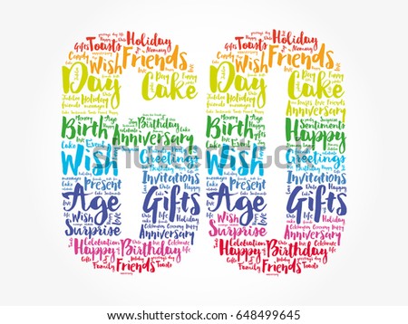 Happy 60th Birthday Word Cloud Collage Stock Vector ... Happy 60th Birthday Word Cloud Collage Stock Vector ...