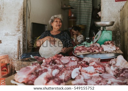 Soc Trang, VIETNAM - November 14, 2016: Local people in Soc Trang on November 14, 2016, Vietnam.