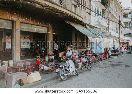 Soc Trang, VIETNAM - November 14, 2016: Local people in Soc Trang on November 14, 2016, Vietnam.