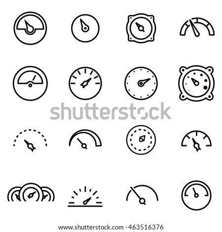 Gauge Meter Icons Sets Stock Vector 287081549 - Shutterstock