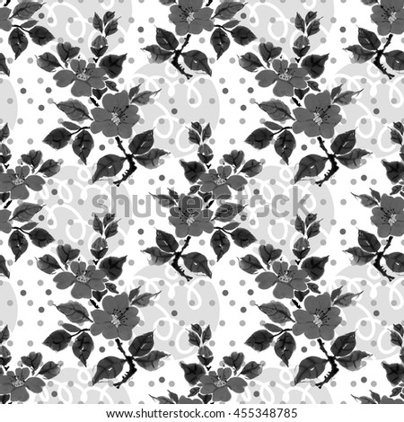Traditional China Patterns seamless floral pattern beautiful camellia hand stock illustration Traditional China Patterns seamless floral pattern beautiful camellia hand stock illustration