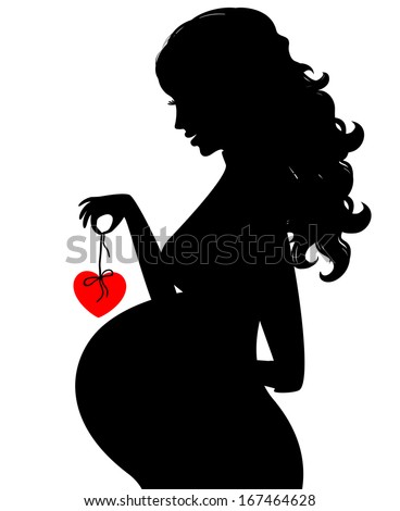 Download Silhouette Pregnant Woman Stock Vector 167464628 ...