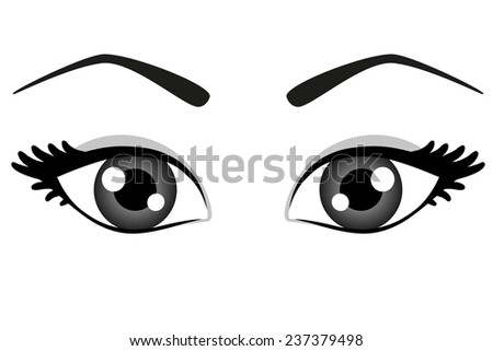 Beautiful Woman Eyes Stock Vector 237379498 - Shutterstock