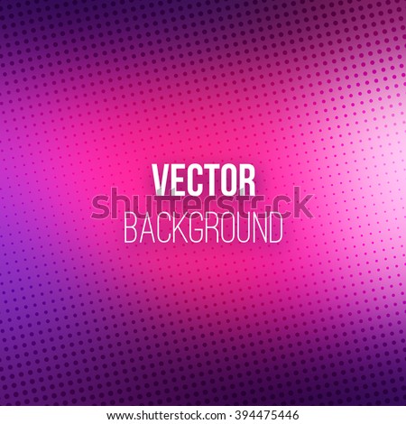Purple blurred vector background with halftone effect. Smooth pink and violet gradient