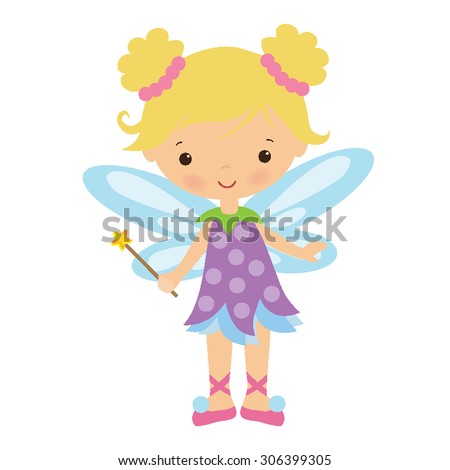 Garden Fairy Vector Illustration Stock Vector 306399305 - Shutterstock