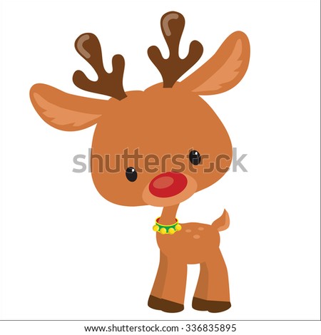 Christmas Reindeer Vector Illustration Stock Vector 336835895