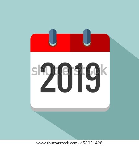 2019 Calendar Icon Vector EPS 10 Stock Vector 656051428 - Shutterstock