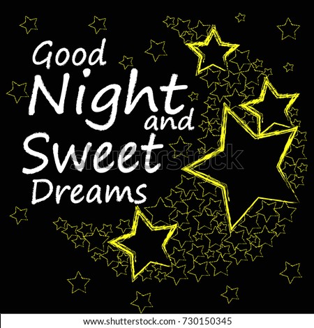 Download Good Night Sweet Dreams Moon Made Stock Vector 730150345 ...