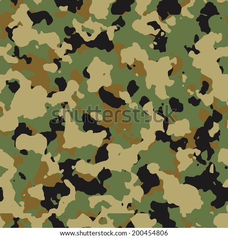 Seamless Woodland Us Army Camouflage Pattern Stock Vector 262920296 ...